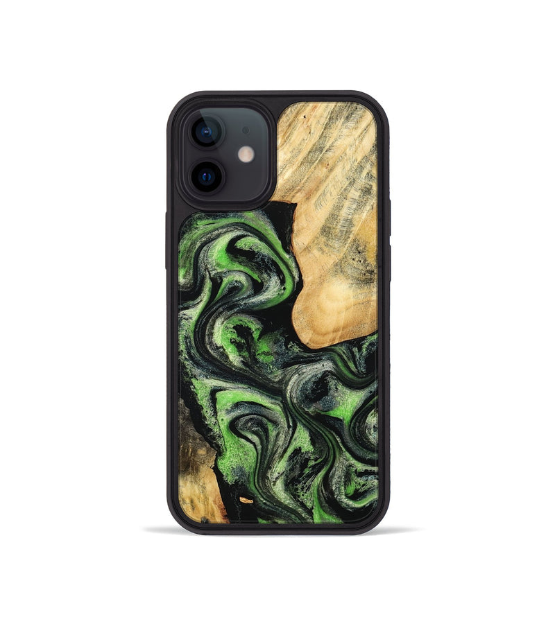 iPhone 12 mini Wood Phone Case - Emilee (Green, 802362)
