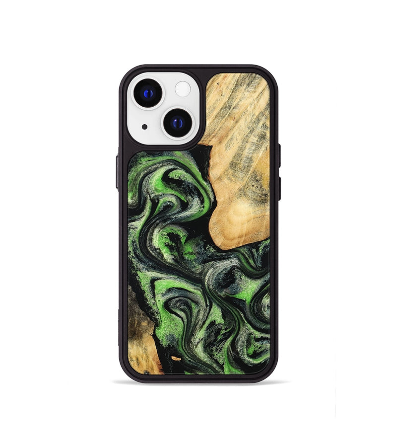 iPhone 13 mini Wood Phone Case - Emilee (Green, 802362)