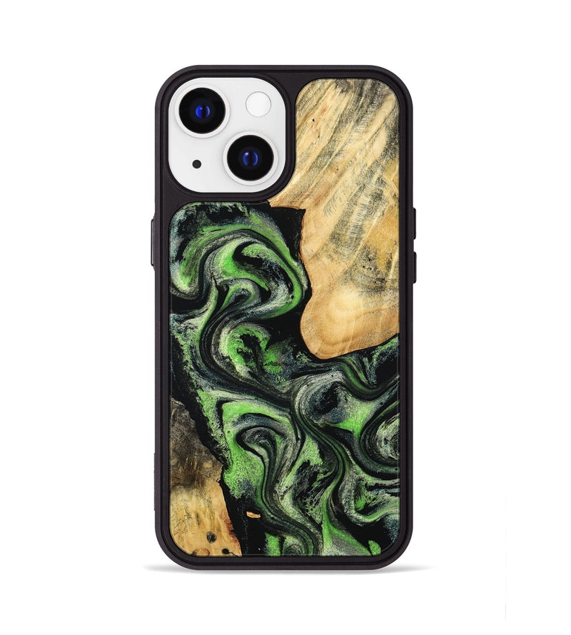iPhone 13 Wood Phone Case - Emilee (Green, 802362)