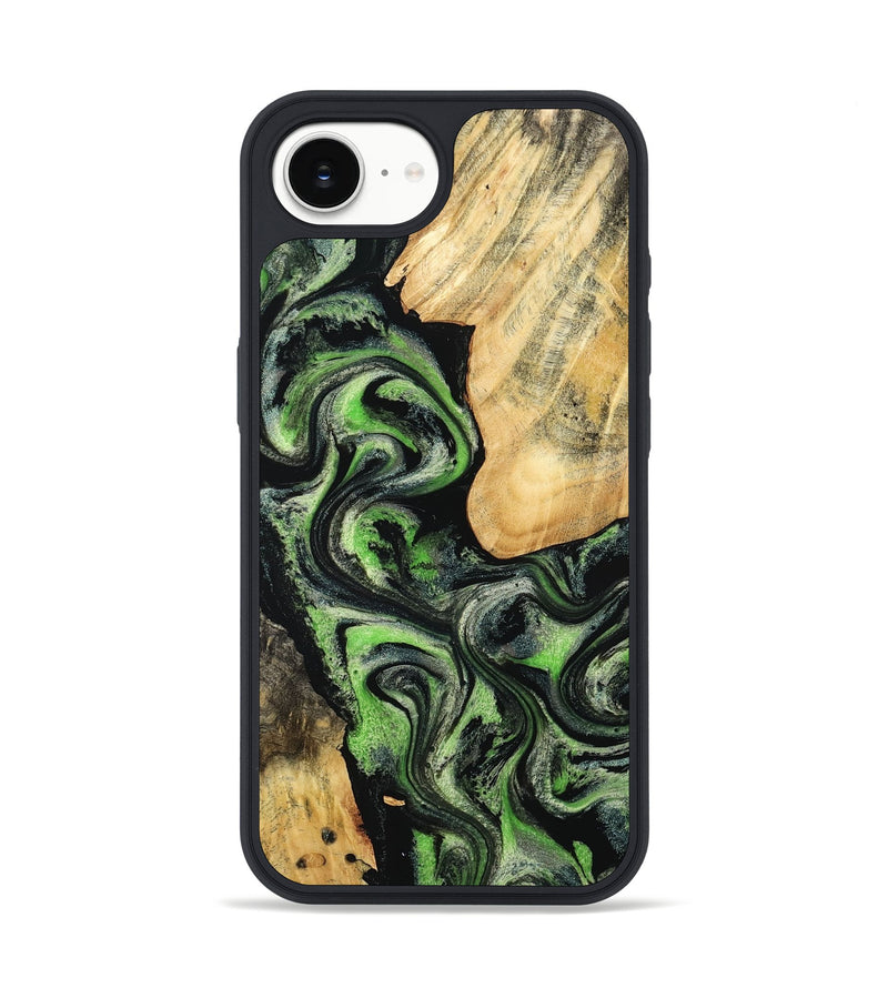 iPhone 16e Wood Phone Case - Emilee (Green, 802362)
