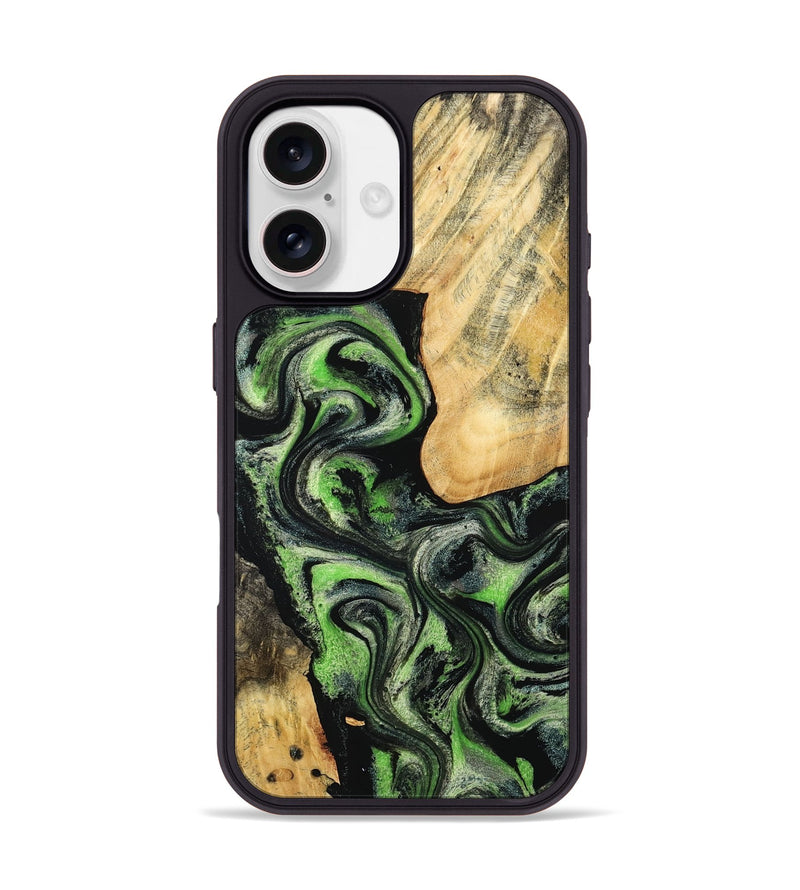 iPhone 17 Wood Phone Case - Emilee (Green, 802362)