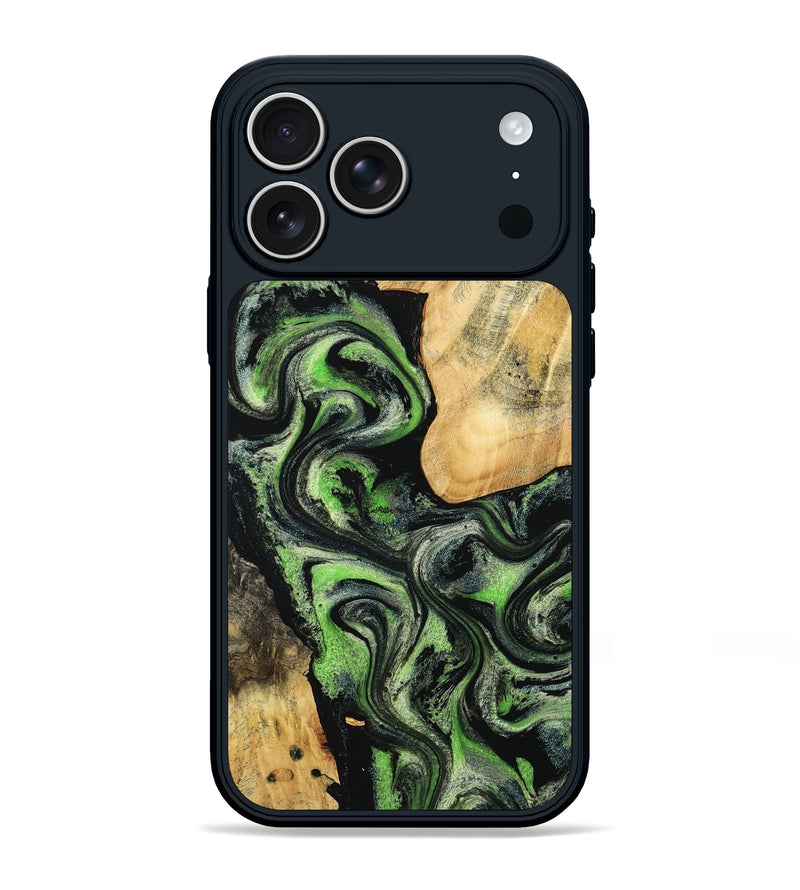 iPhone 17 Pro Max Wood Phone Case - Emilee (Green, 802362)
