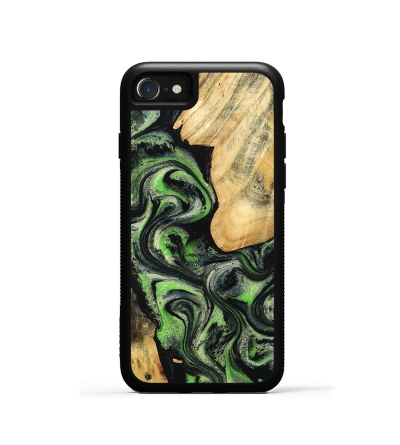 iPhone SE Wood Phone Case - Emilee (Green, 802362)