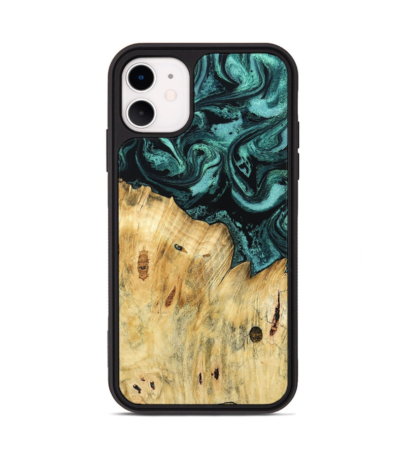 iPhone 11 Wood Phone Case - Novalee (Green, 802363)