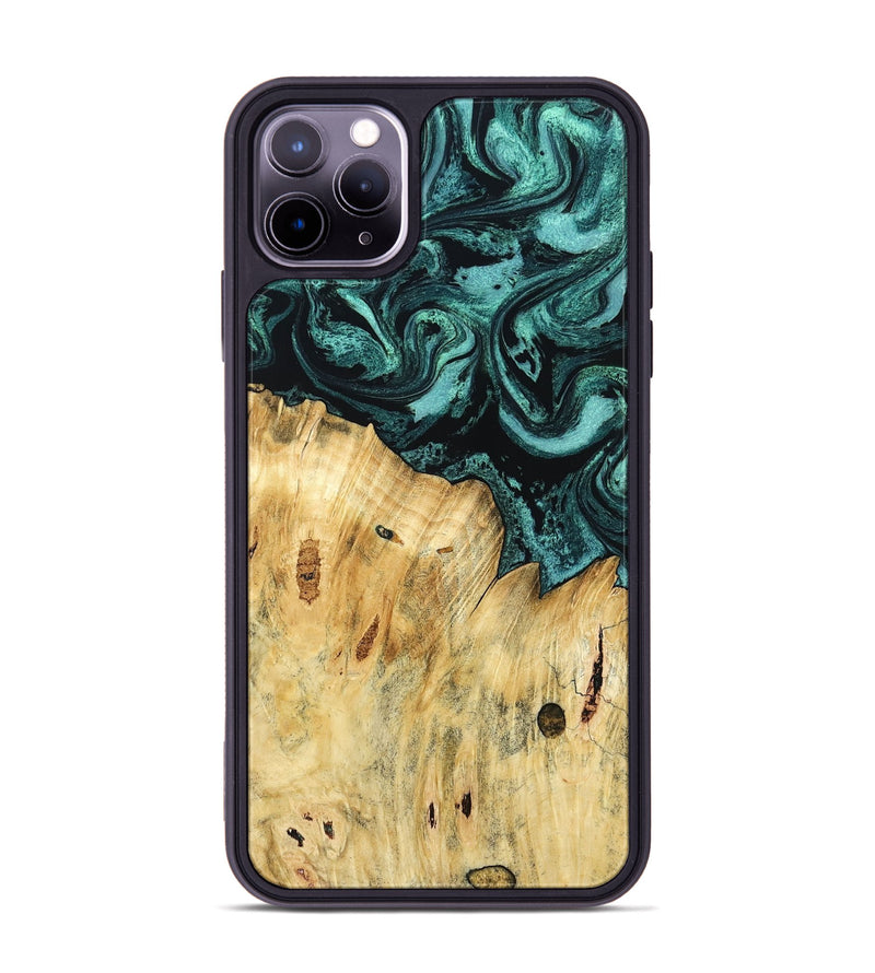 iPhone 11 Pro Max Wood Phone Case - Novalee (Green, 802363)