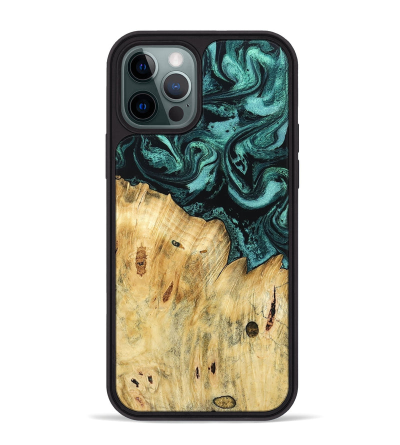 iPhone 12 Pro Max Wood Phone Case - Novalee (Green, 802363)