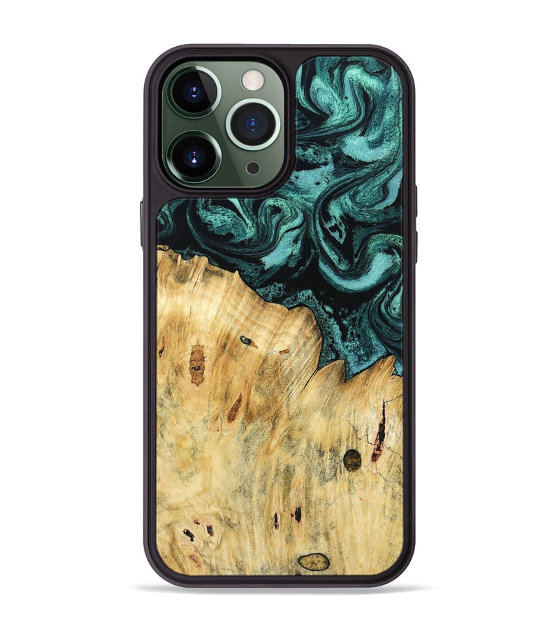 iPhone 13 Pro Max Wood Phone Case - Novalee (Green, 802363)
