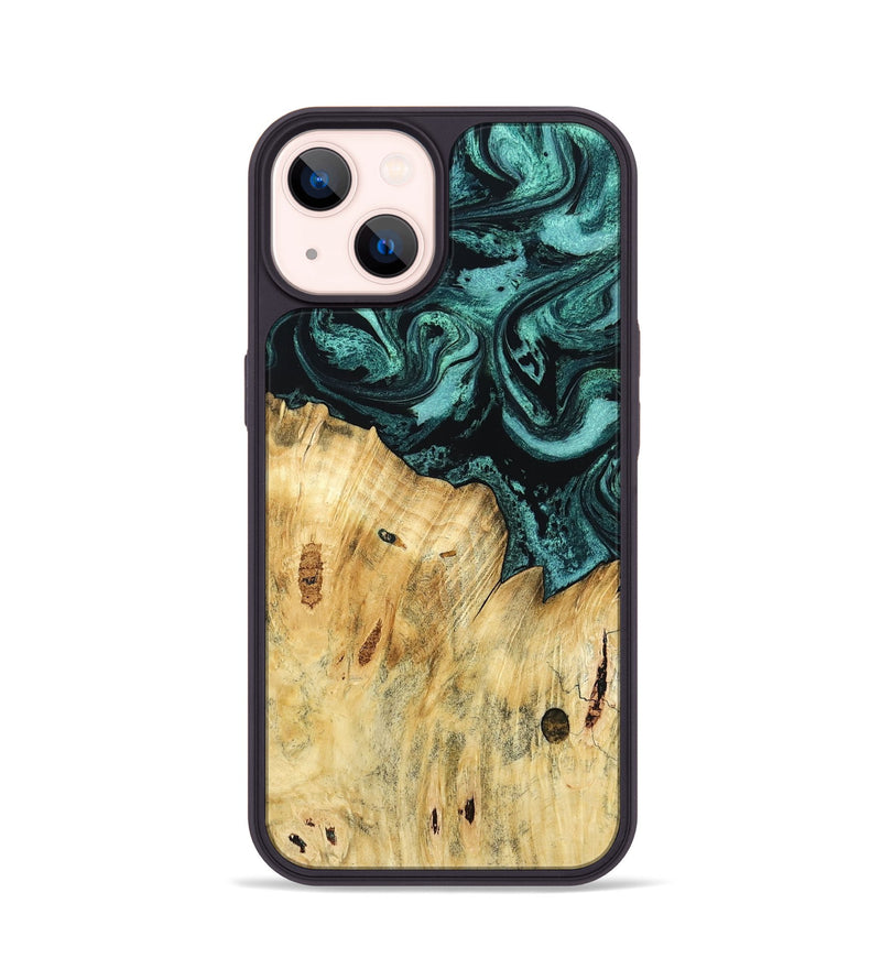 iPhone 14 Wood Phone Case - Novalee (Green, 802363)