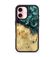 iPhone 16 Wood Phone Case - Novalee (Green, 802363)