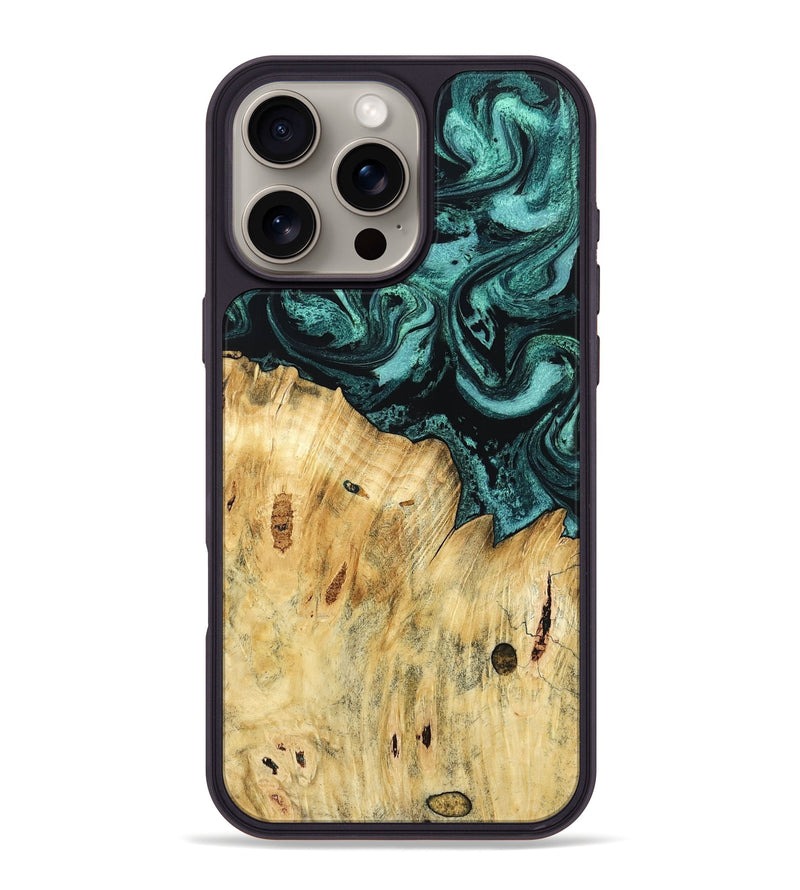 iPhone 16 Pro Max Wood Phone Case - Novalee (Green, 802363)