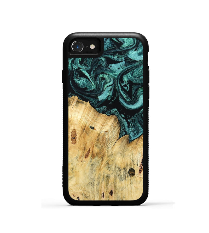 iPhone SE Wood Phone Case - Novalee (Green, 802363)