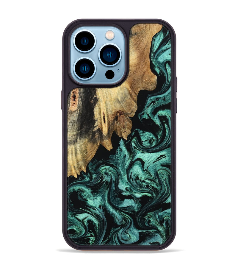 iPhone 14 Pro Max Wood Phone Case - Dax (Ancient Olive, 802364)