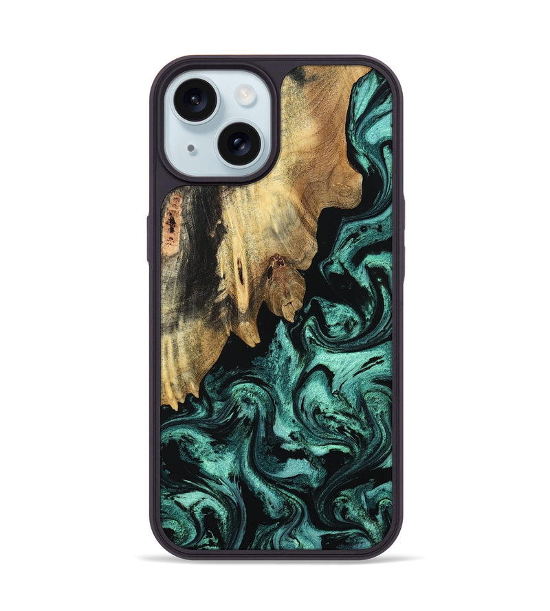 iPhone 15 Wood Phone Case - Dax (Ancient Olive, 802364)