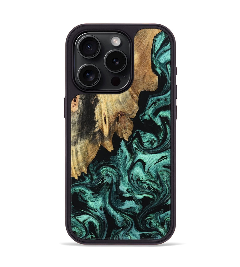 iPhone 15 Pro Wood Phone Case - Dax (Ancient Olive, 802364)