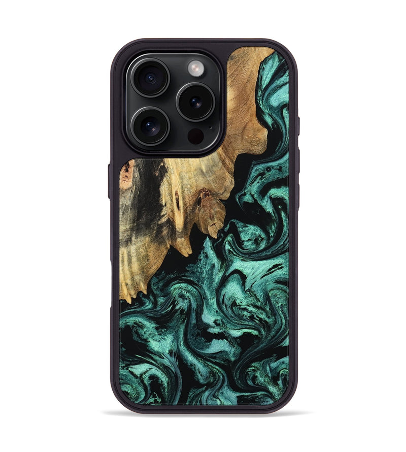 iPhone 16 Pro Wood Phone Case - Dax (Ancient Olive, 802364)