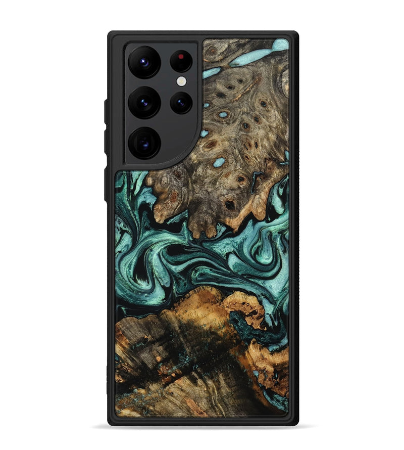 Galaxy S22 Ultra Wood Phone Case - Alia (Green, 802366)