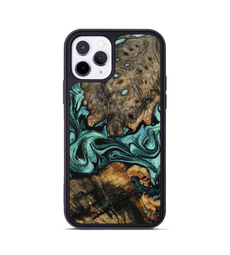 iPhone 11 Pro Wood Phone Case - Alia (Green, 802366)