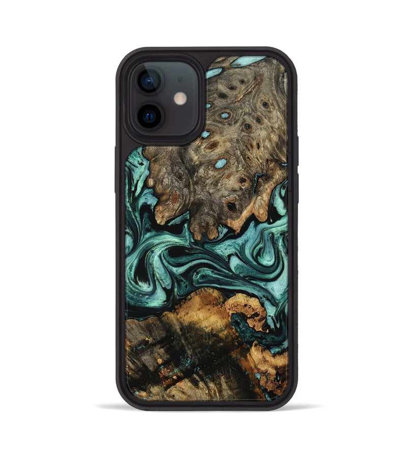 iPhone 12 Wood Phone Case - Alia (Green, 802366)