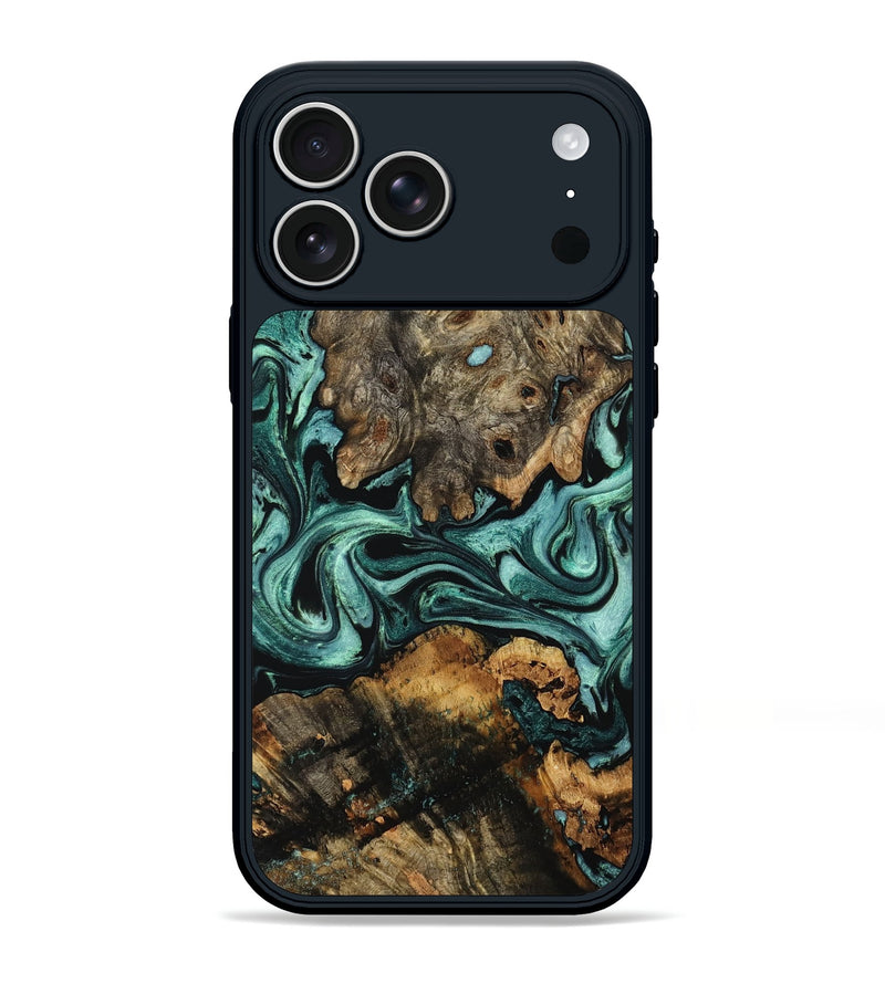 iPhone 17 Pro Max Wood Phone Case - Alia (Green, 802366)