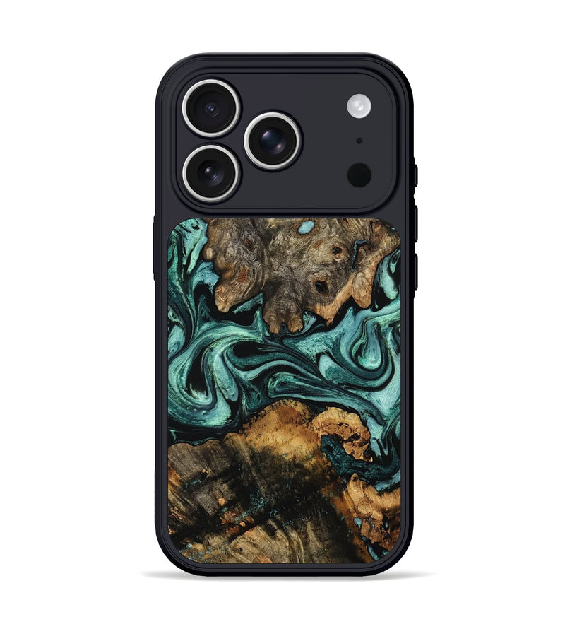 iPhone 17 Pro Wood Phone Case - Alia (Green, 802366)