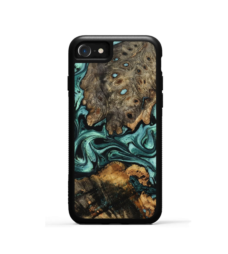 iPhone SE Wood Phone Case - Alia (Green, 802366)