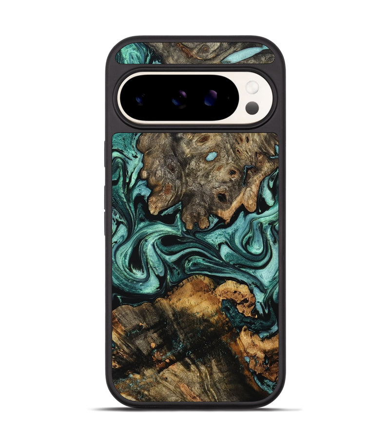 Pixel 9 Pro Wood Phone Case - Alia (Green, 802366)