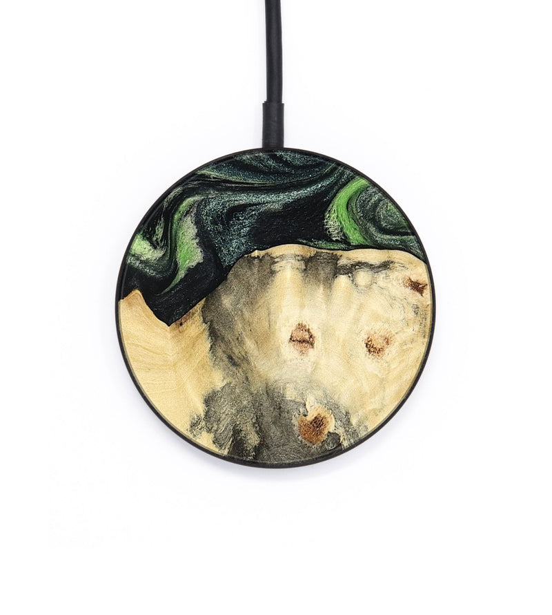 Circle Wood Wireless Charger - Emerie (Green, 802367)