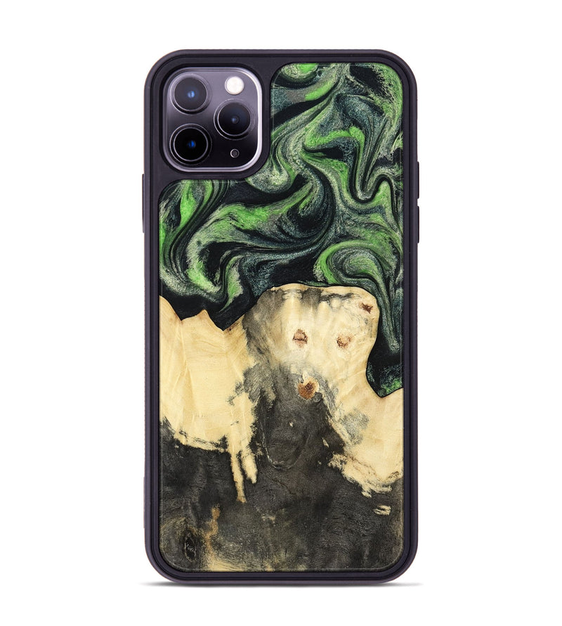 iPhone 11 Pro Max Wood Phone Case - Emerie (Green, 802367)
