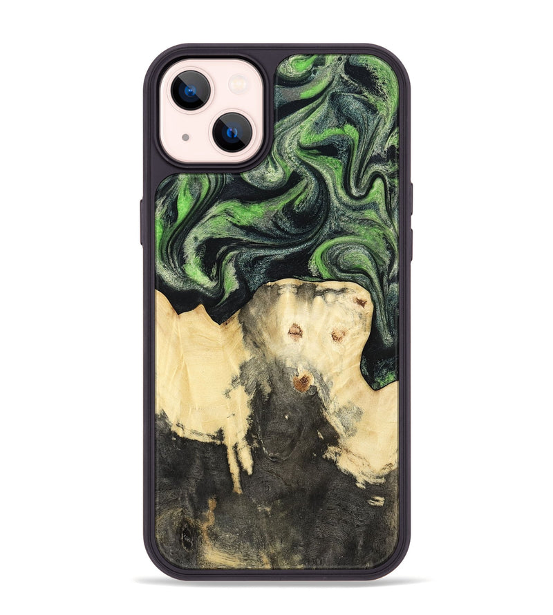 iPhone 14 Plus Wood Phone Case - Emerie (Green, 802367)