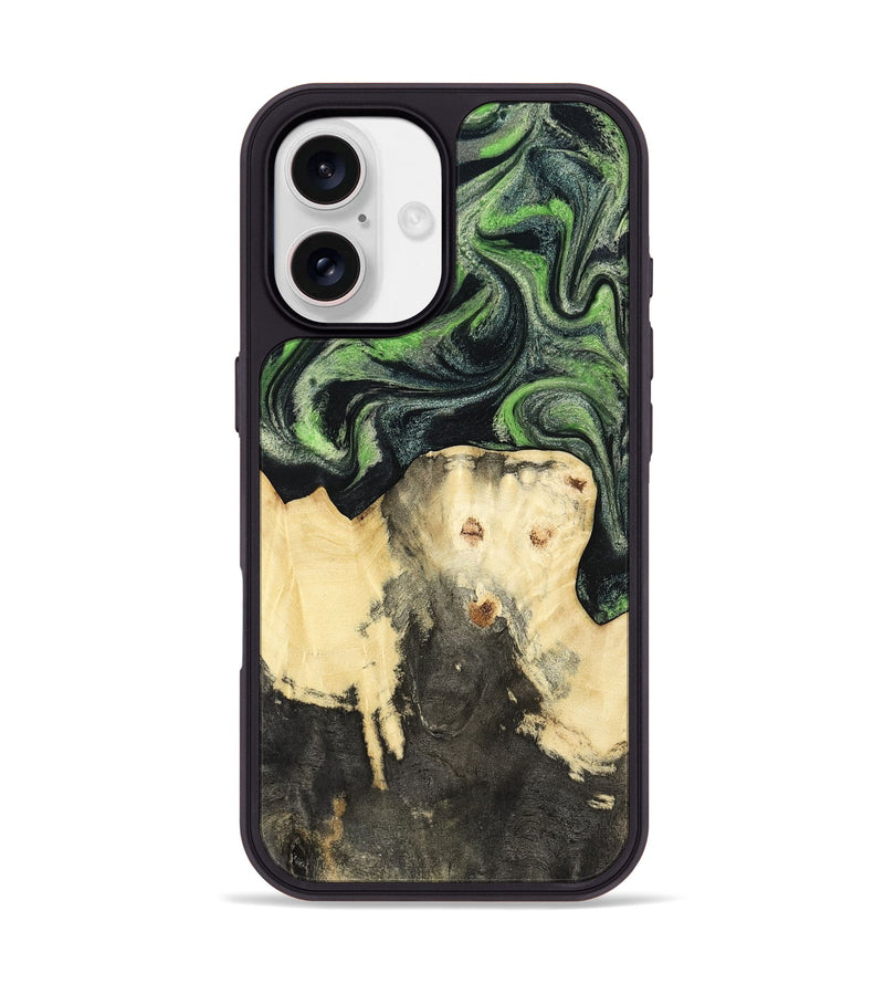 iPhone 17 Wood Phone Case - Emerie (Green, 802367)