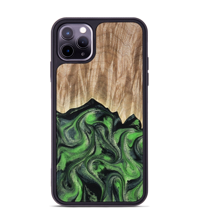 iPhone 11 Pro Max Wood Phone Case - Avery (Green, 802368)