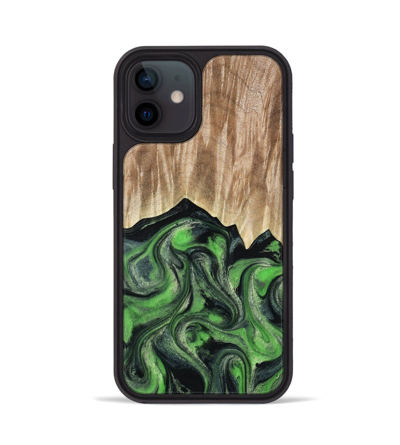 iPhone 12 Wood Phone Case - Avery (Green, 802368)
