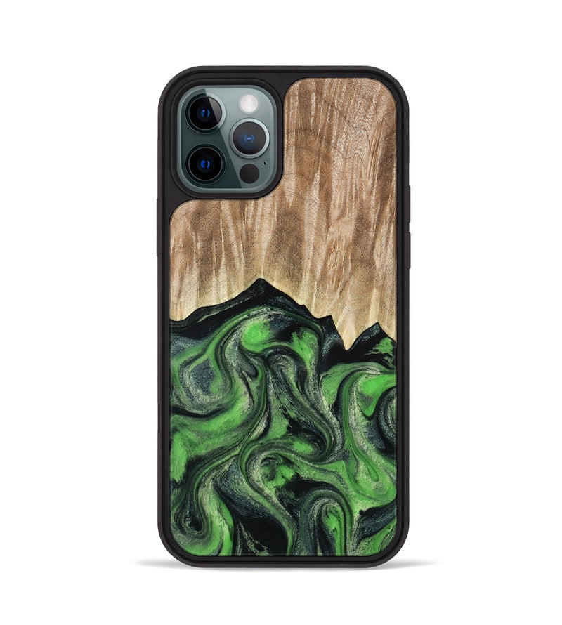 iPhone 12 Pro Wood Phone Case - Avery (Green, 802368)