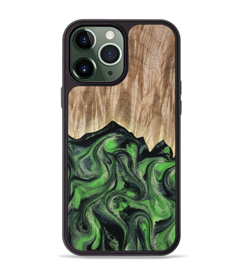 iPhone 13 Pro Max Wood Phone Case - Avery (Green, 802368)
