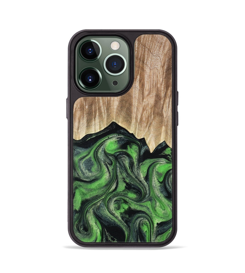 iPhone 13 Pro Wood Phone Case - Avery (Green, 802368)