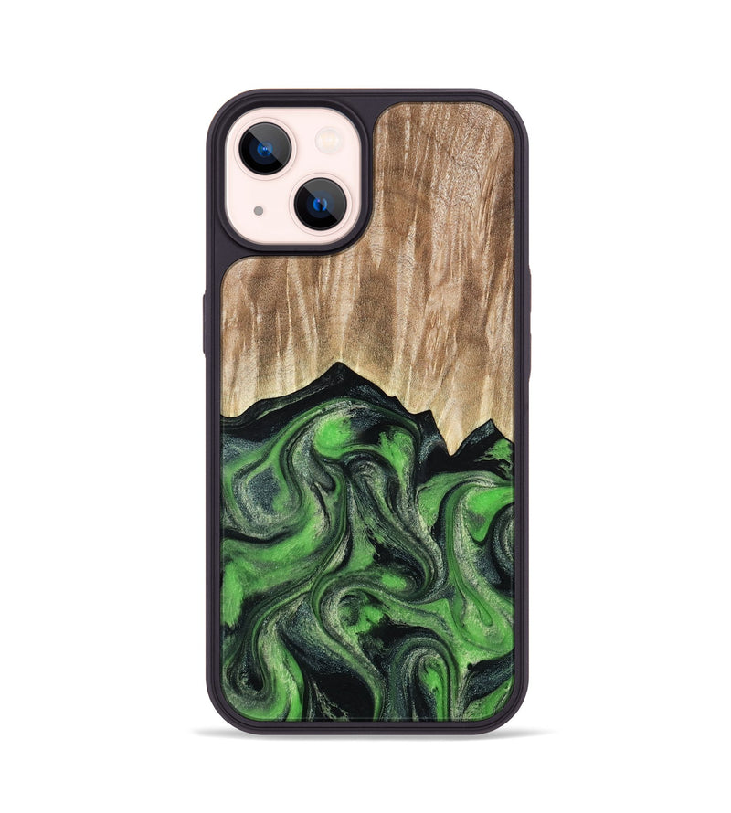 iPhone 14 Wood Phone Case - Avery (Green, 802368)