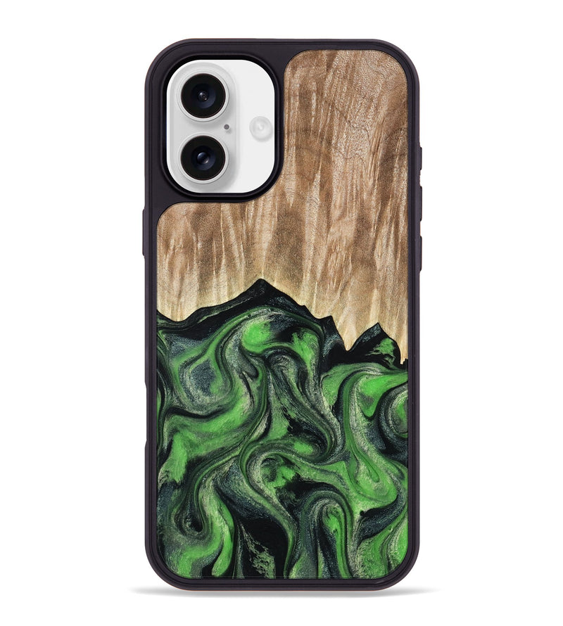 iPhone 16 Plus Wood Phone Case - Avery (Green, 802368)