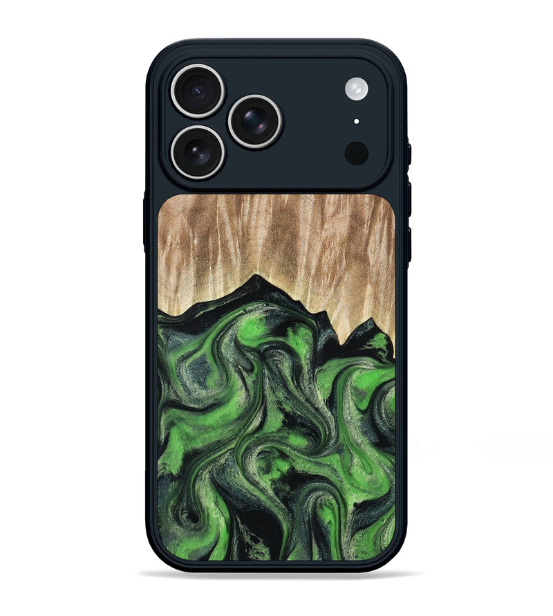 iPhone 17 Pro Max Wood Phone Case - Avery (Green, 802368)