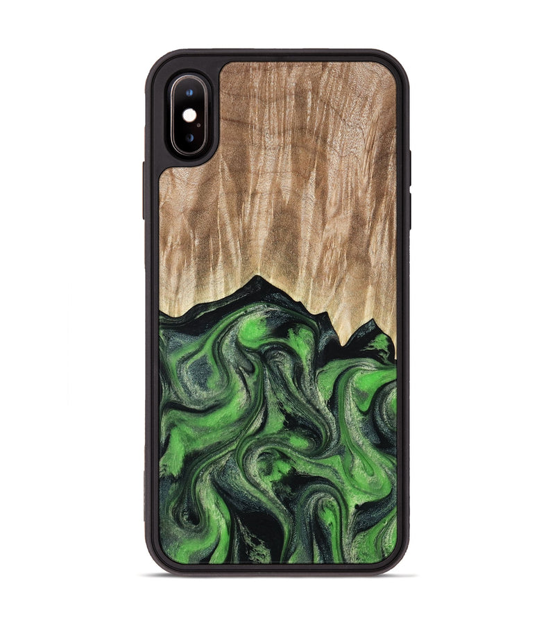 iPhone Xs Max Wood Phone Case - Avery (Green, 802368)