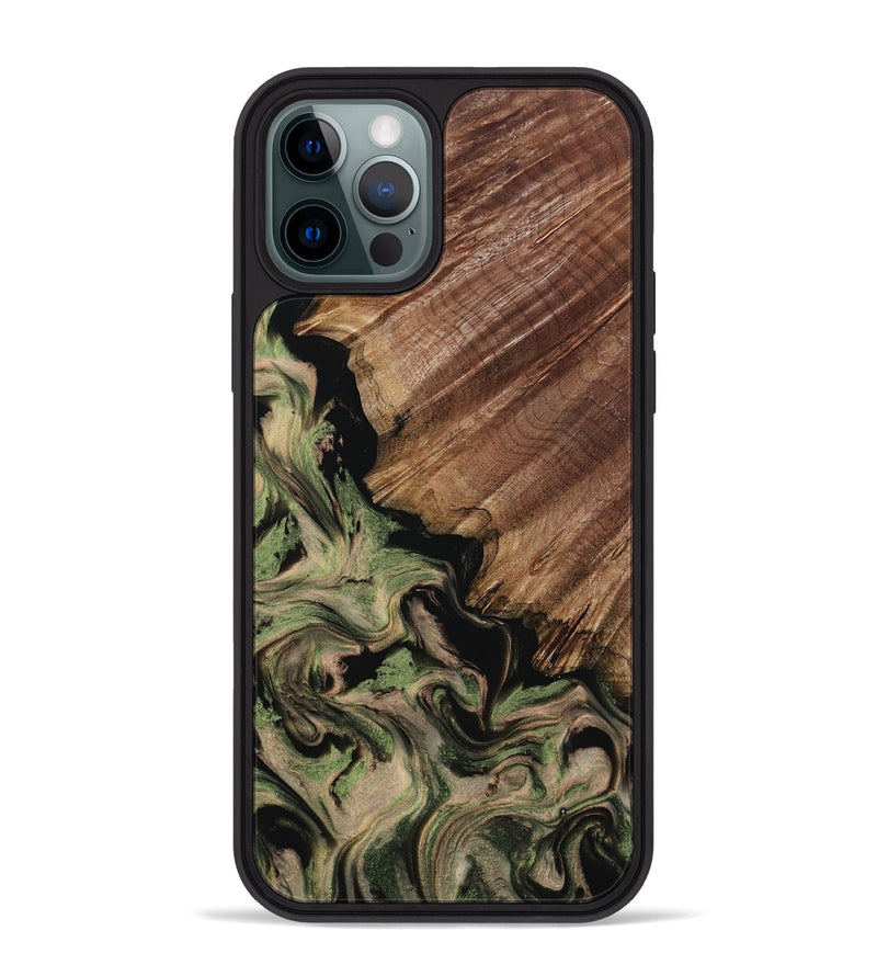 iPhone 12 Pro Max Wood Phone Case - Judson (Green, 802369)