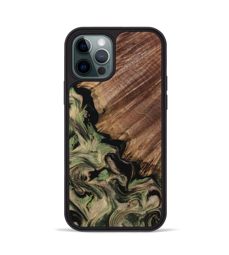 iPhone 12 Pro Wood Phone Case - Judson (Green, 802369)