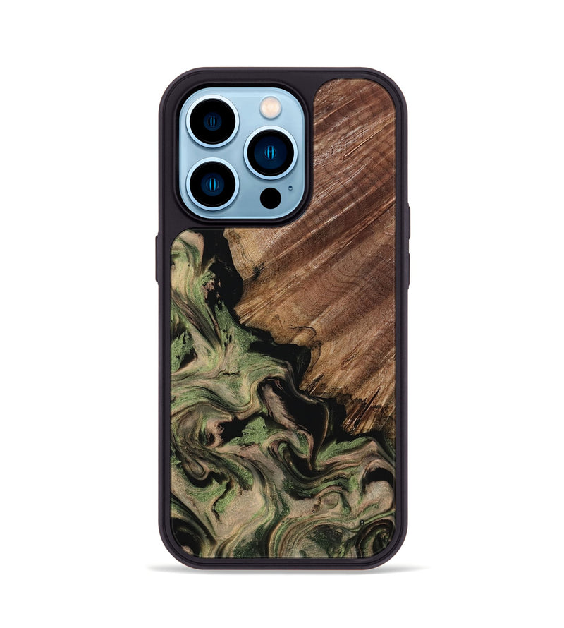 iPhone 14 Pro Wood Phone Case - Judson (Green, 802369)