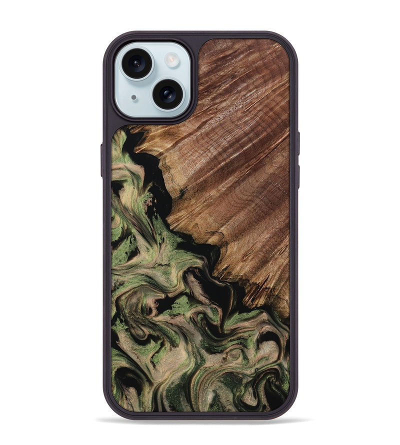 iPhone 15 Plus Wood Phone Case - Judson (Green, 802369)