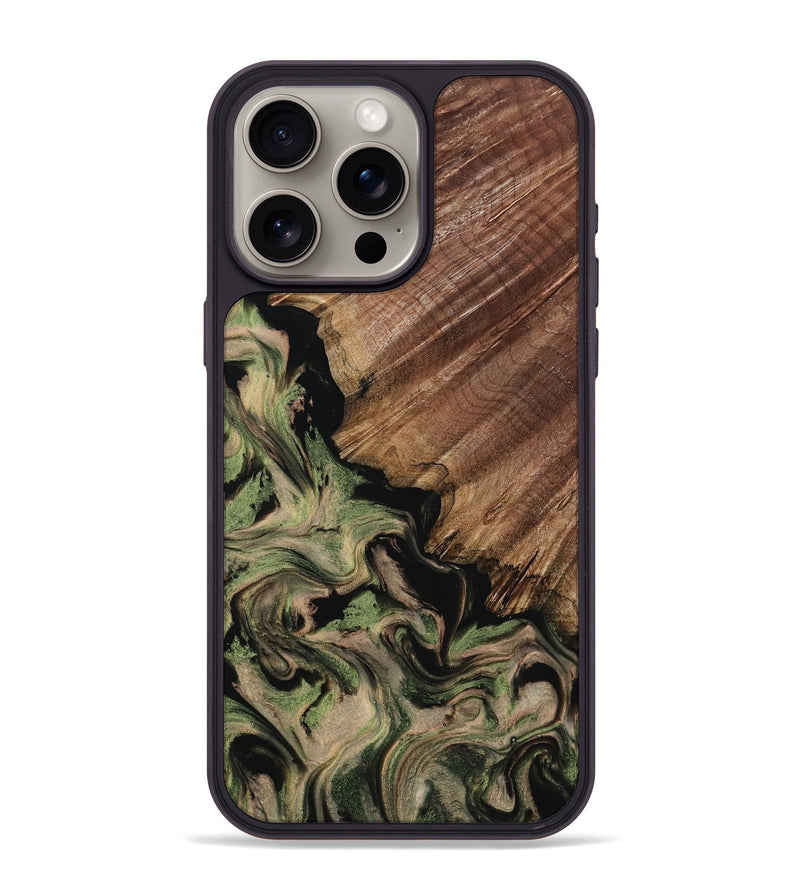 iPhone 15 Pro Max Wood Phone Case - Judson (Green, 802369)