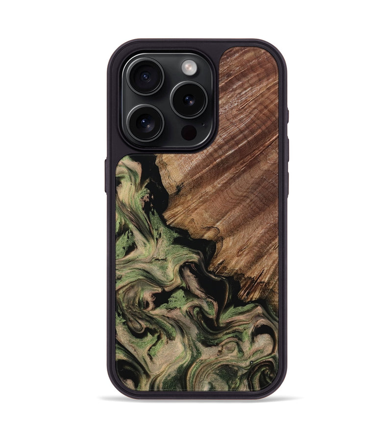 iPhone 15 Pro Wood Phone Case - Judson (Green, 802369)