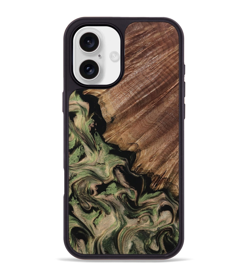 iPhone 16 Plus Wood Phone Case - Judson (Green, 802369)