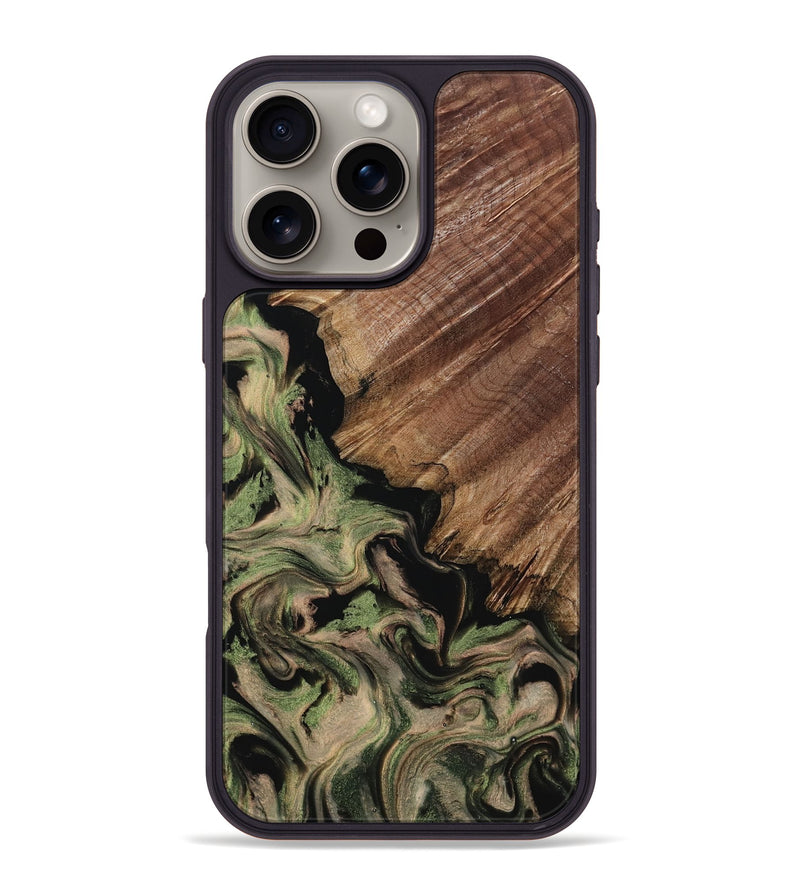 iPhone 16 Pro Max Wood Phone Case - Judson (Green, 802369)