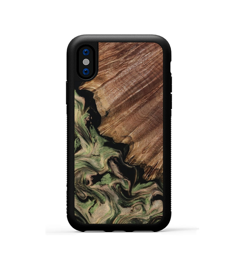 iPhone Xs Wood Phone Case - Judson (Green, 802369)
