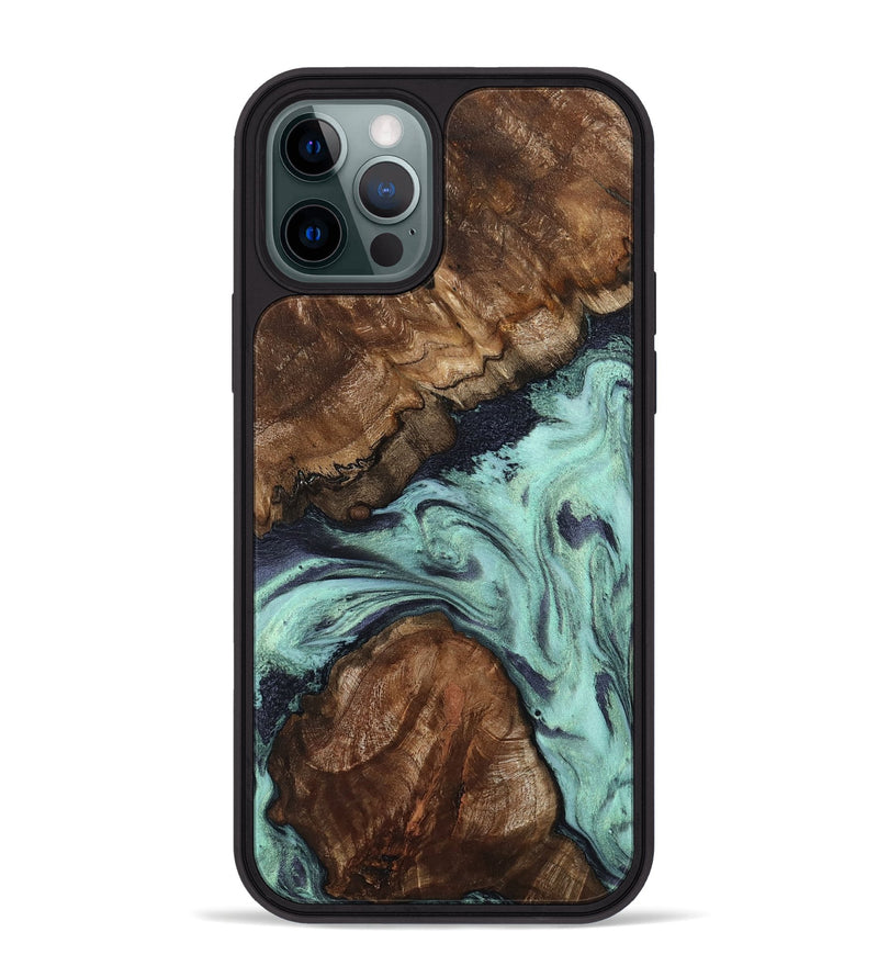 iPhone 12 Pro Max Wood Phone Case - Marion (Green, 802370)