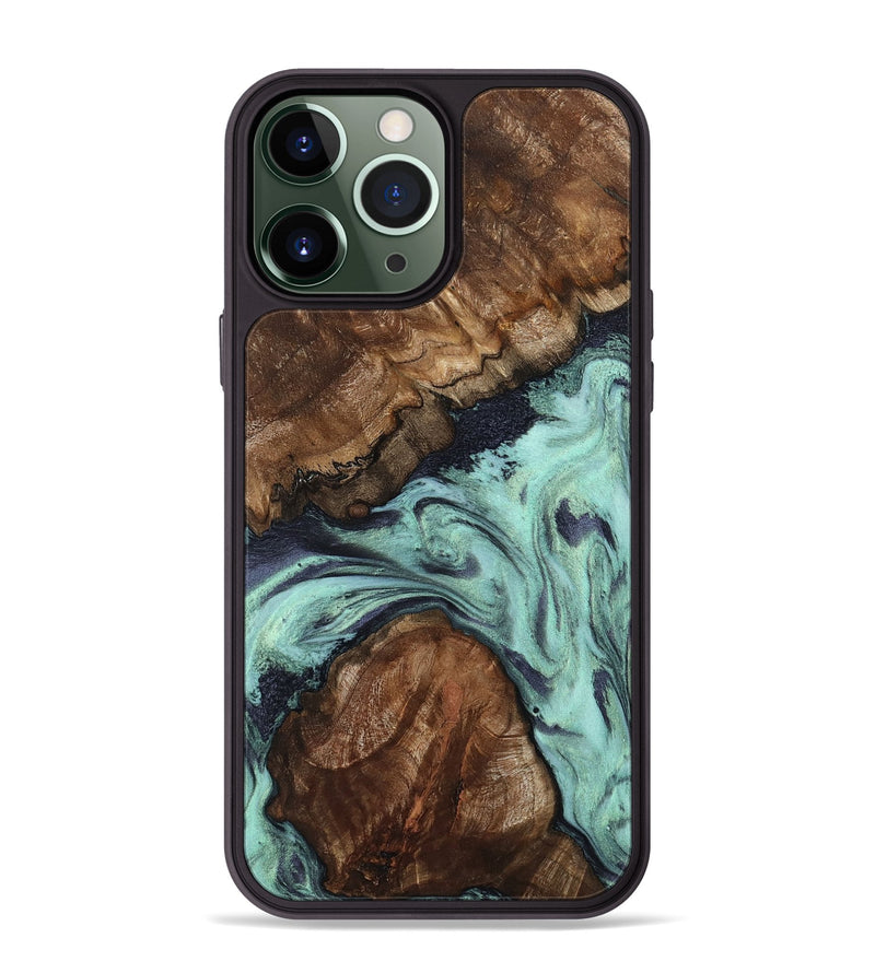 iPhone 13 Pro Max Wood Phone Case - Marion (Green, 802370)